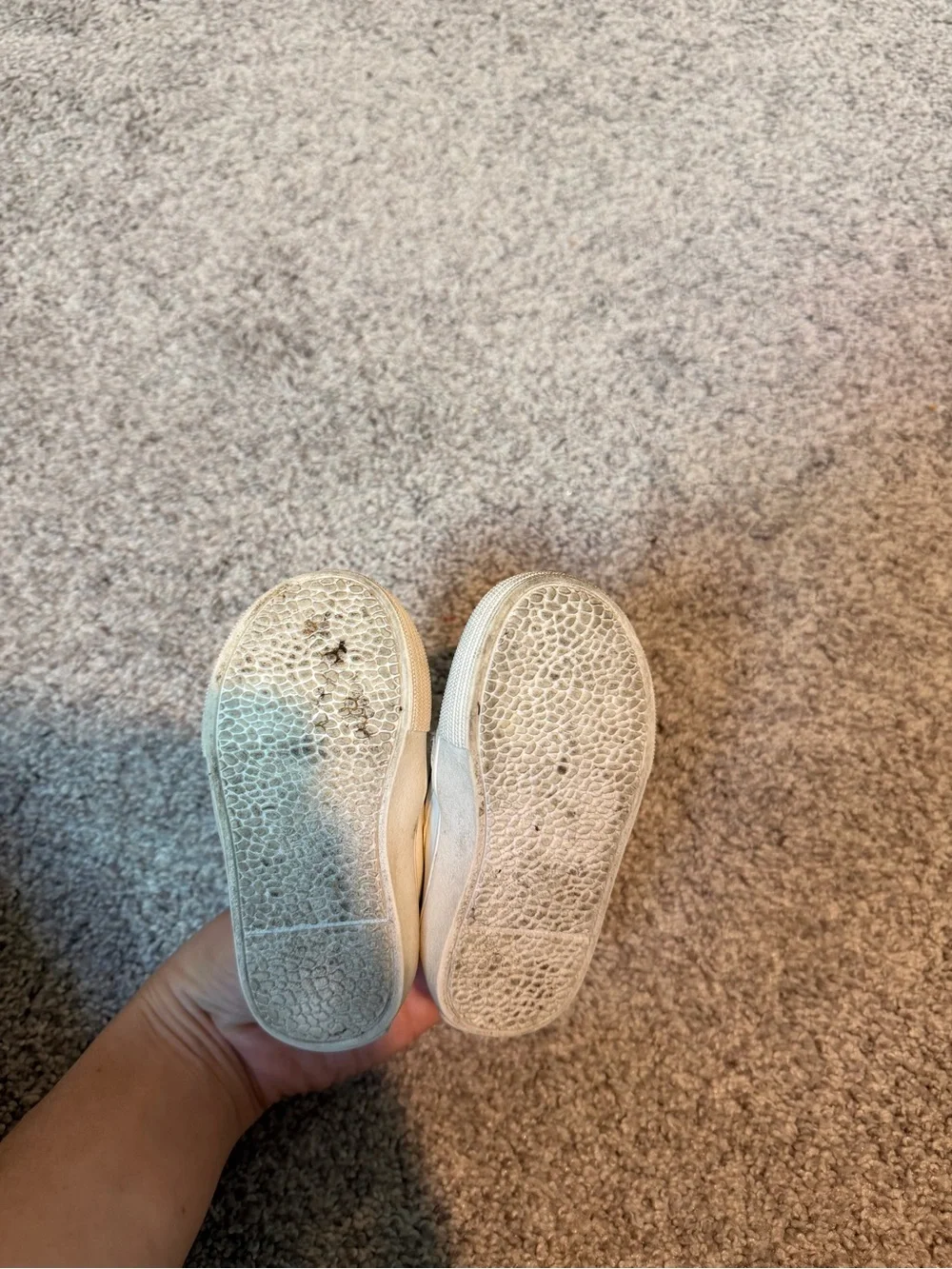 Michael Kors Baby White Perforated Slip-On Sneakers with Silver MK Accent